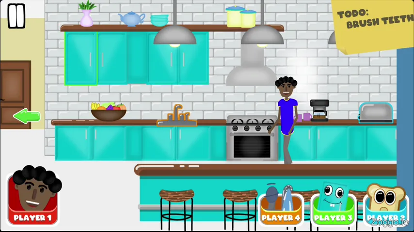 Player launched into ragdoll flight by a toaster trap while doing a kitchen chore in House of Hazards